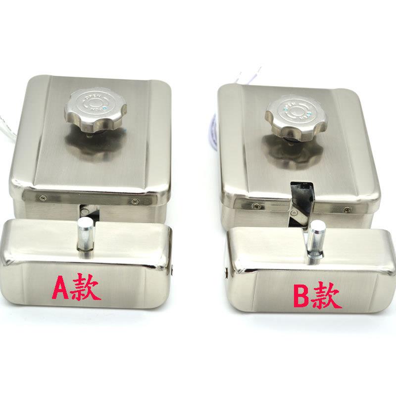 3孔钩子锁带锁静音电控锁钩子锁2A款B款头正舌反舌12V线楼宇对