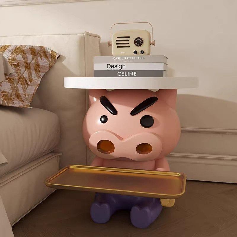 嘟嘟左发卫门客厅茶几沙旁边边肥几可移动奶油风CFX卧室床头装柜