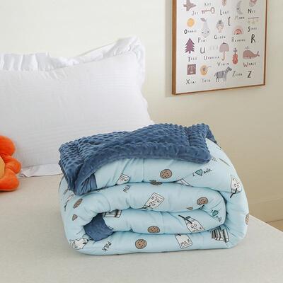 202子5新款针织豆豆被儿童24722被子人被幼儿棉园被轻单便棉花