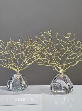 创意饰发财树摆件轻奢高档大理石简玄约关电视柜招财水ali-8994家