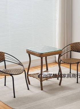 家背用凳藤椅子靠椅客厅阳11618台休闲手工小编织藤椅矮子餐椅