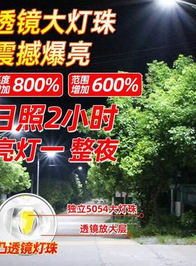 阳路能灯户外观景太庭院灯防295水透镜感应灯乡村道路l照ed明路灯