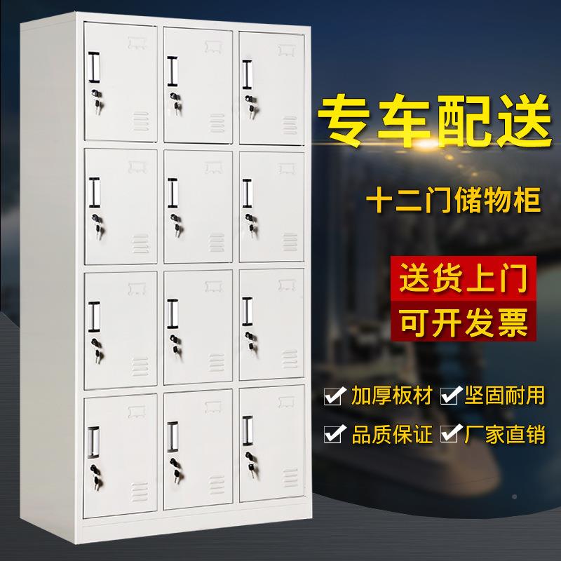 钢制12ZH0029十门更衣柜铁皮柜带锁浴室舍员工储物柜家衣用宿存包