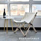 木质帆布折叠椅便dfzfgv携式 外野营营写古生休户闲椅自驾露复轻便