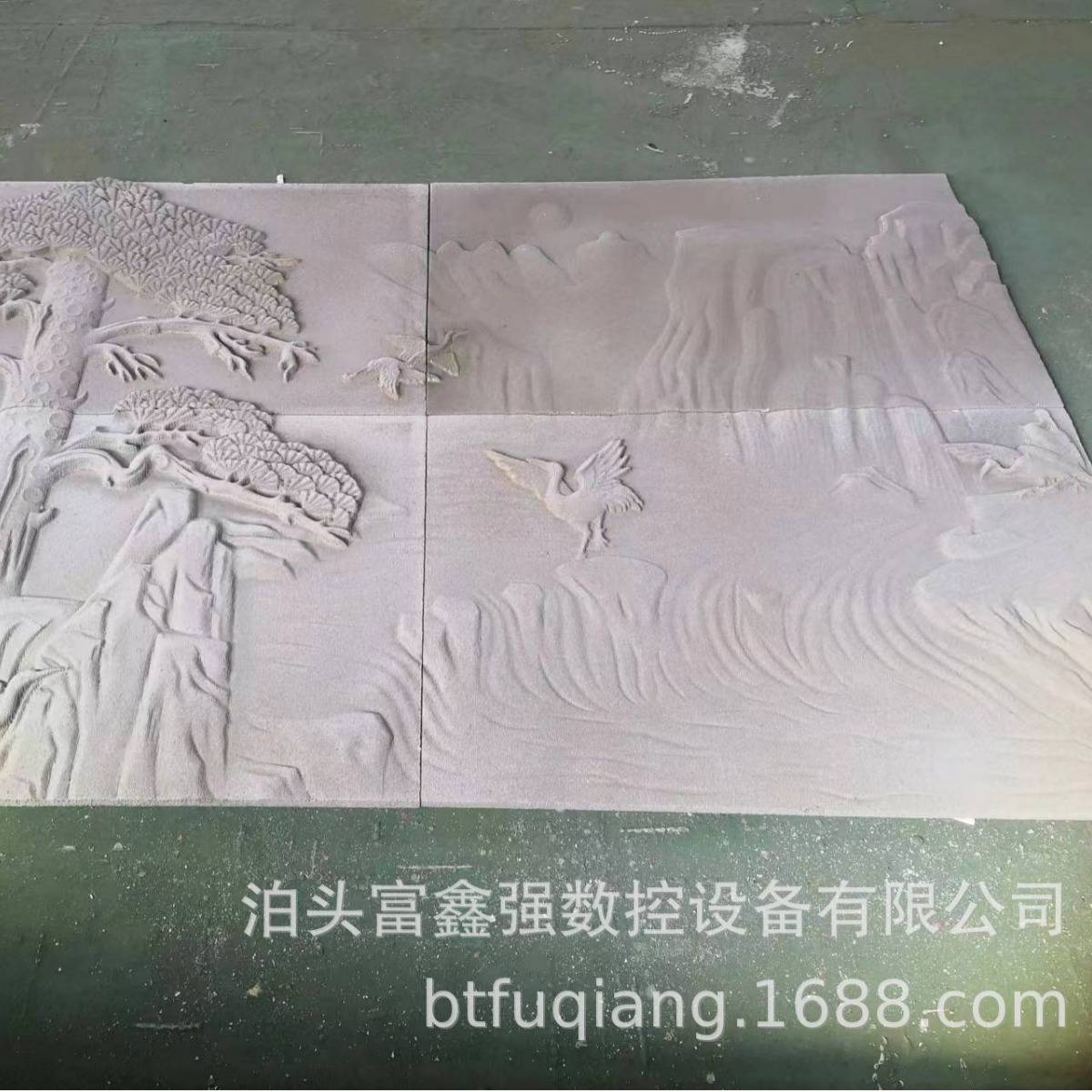 来图新中式eps泡沫浮雕欧式别墅外墙装饰雕刻花板影壁墙松鹤图案
