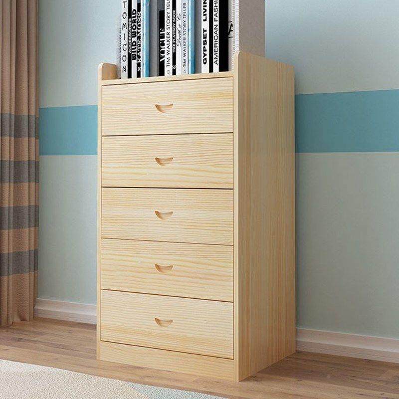 实木斗柜松木收三四五多屉抽柜简约现代纳儿合童储SFL物柜组多功