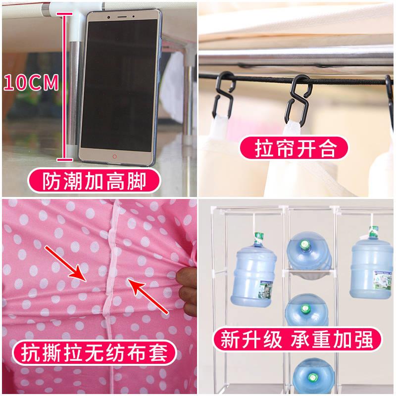 简易衣柜用室布衣柜加粗加固出现租房代简家约钢管卧收纳1602衣服