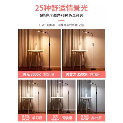 灯?LED落眼地灯客厅沙发旁卧室床头立式台学习护阅读0437看书224