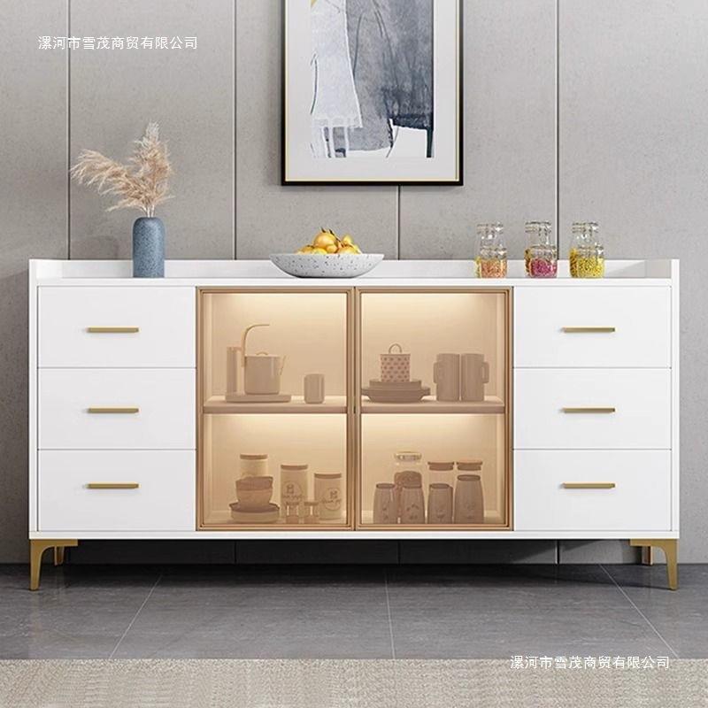 餐边柜现代简约靠墙碗柜收纳柜客厅轻奢储物柜微波炉柜茶水柜酒柜