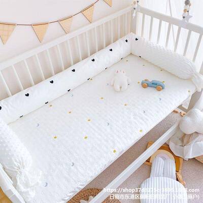 婴儿床防撞床围拼接床中床挡纯棉安抚圆柱抱枕防惊跳安全感侧睡枕