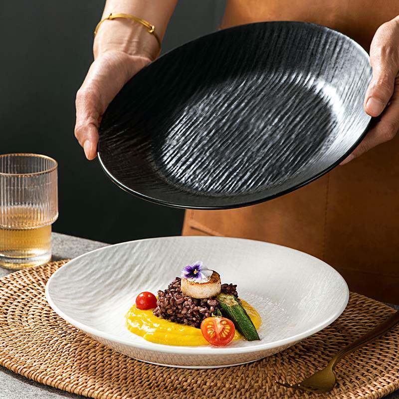 陶瓷盘2子感菜盘家拉用白色日式沙盘02NDP餐5新款创意餐盘商用具