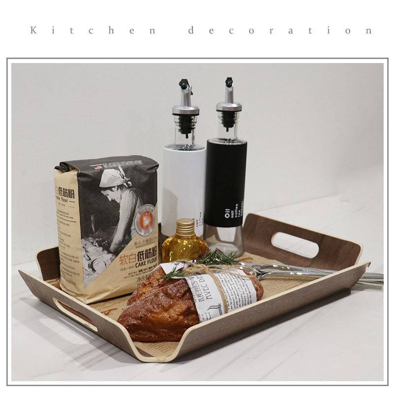 样板间厨房橱柜软装饰品摆件砧板调味罐面包托盘组合套装