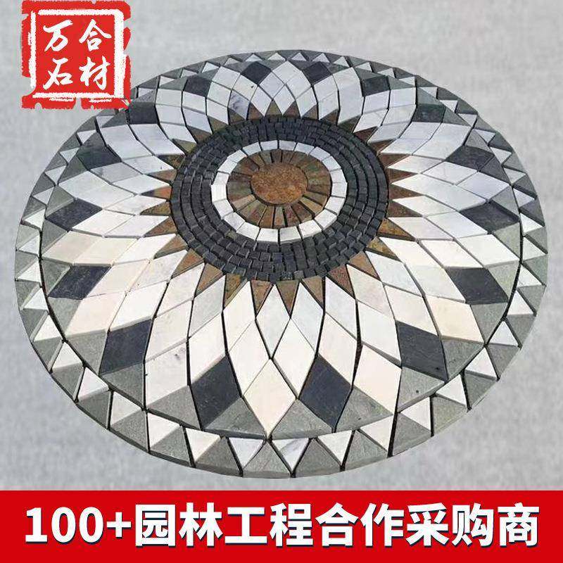 六米拼花别墅风盘水石路式文化室外庭772院铺地砖自然板岩厂家