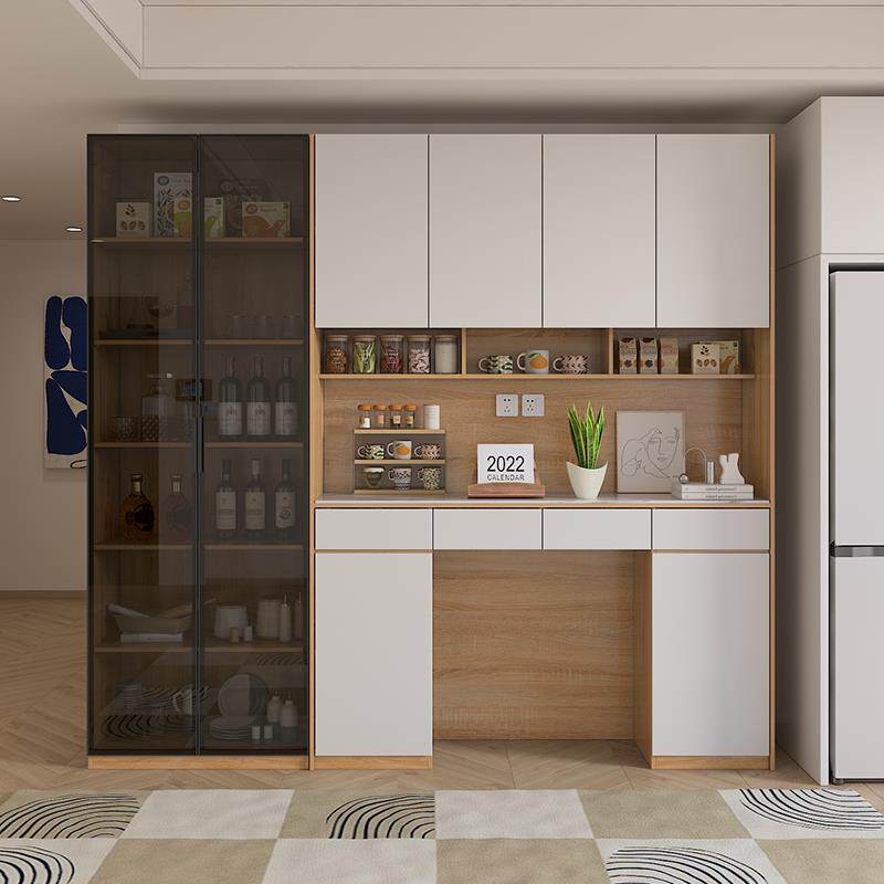 桌3Y制镶入餐餐边柜一体靠墙收纳柜茶水定酒厅CBG-11柜歺边储物柜