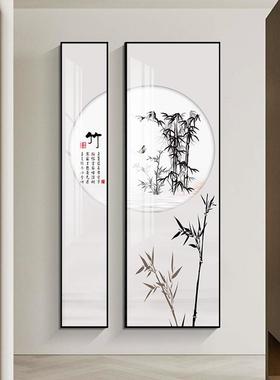 入户玄关新中式装饰画HF900158走办廊过山水挂画道竖公室茶室两联