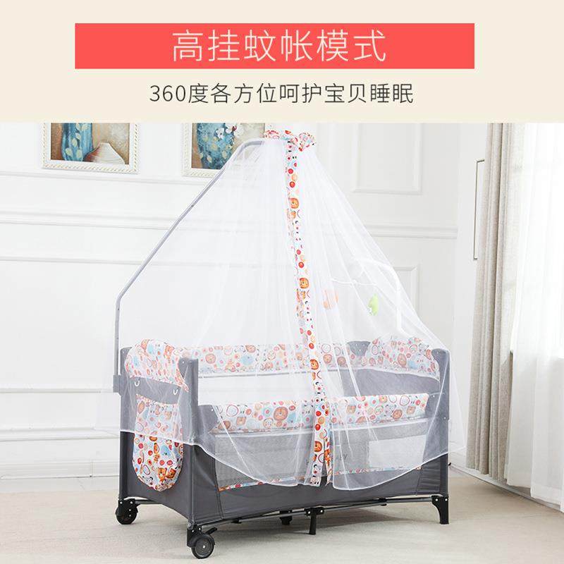 工厂婴儿床叠bb拼折接大床新生便捷式宝宝可585床多功能儿摇篮床