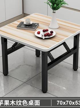 饭店40方-60叠方桌小桌户型租方形餐桌快桌子小方桌便携折式餐家