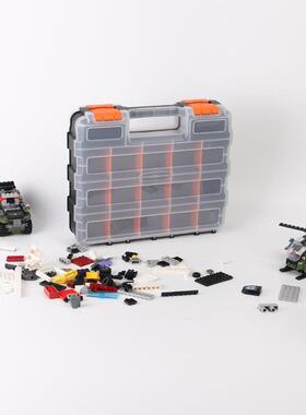 厚耐PVJ用双面开手提式零加件盒塑料配件分类工具箱积木螺丝整理