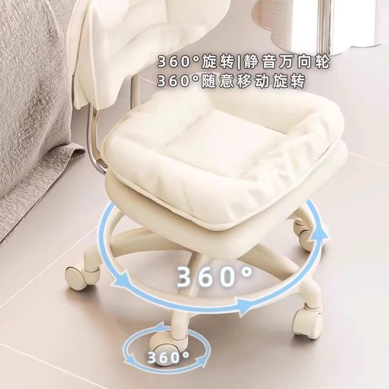 用客静音万向滑轮子矮582凳厅家用茶几沙发凳加厚带靠背可家移凳