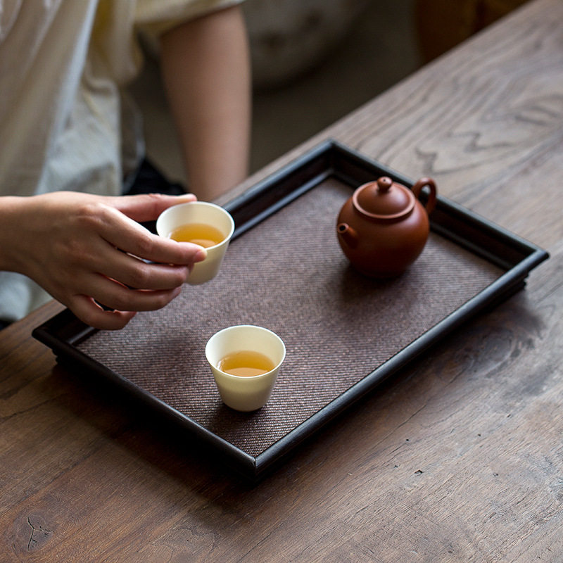 中式竹制茶盘托盘家用茶具奉茶盘日式干泡台简约实木茶台小长方形