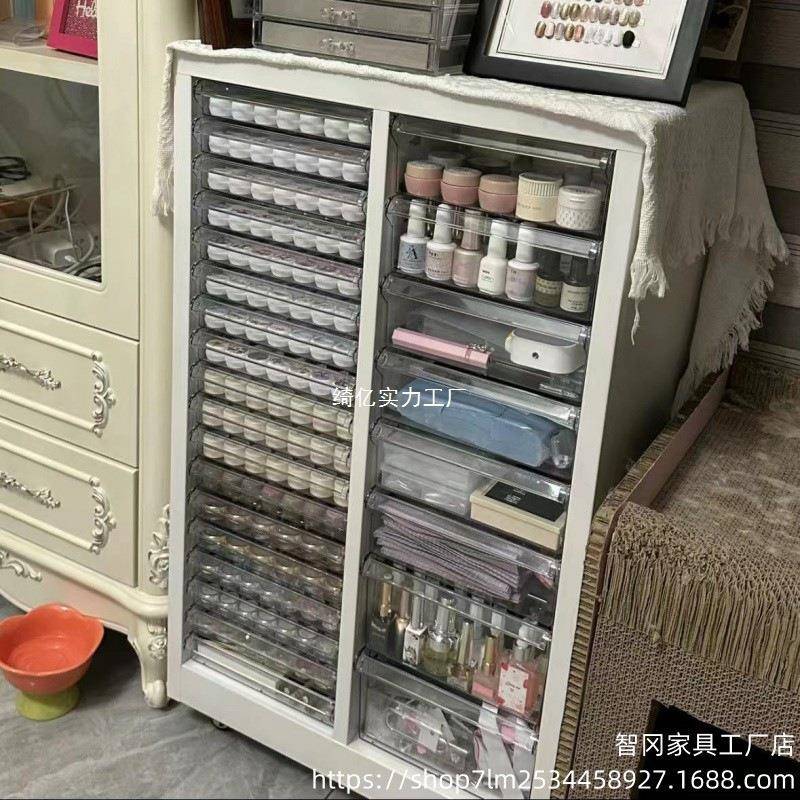 A4美甲甲储收纳54FG财油胶柜抽屉式物柜烘焙模具资料柜务票据柜布