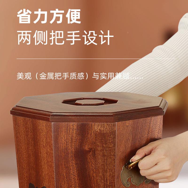 乌檀木米桶缸用实木储米箱20斤0斤装防KDL虫防潮密家封米米面收纳
