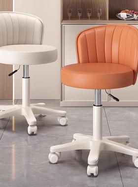 S鈱1网CVP红背化妆椅女化生卧室妆台凳子轻奢奶油风旋转妆凳梳靠