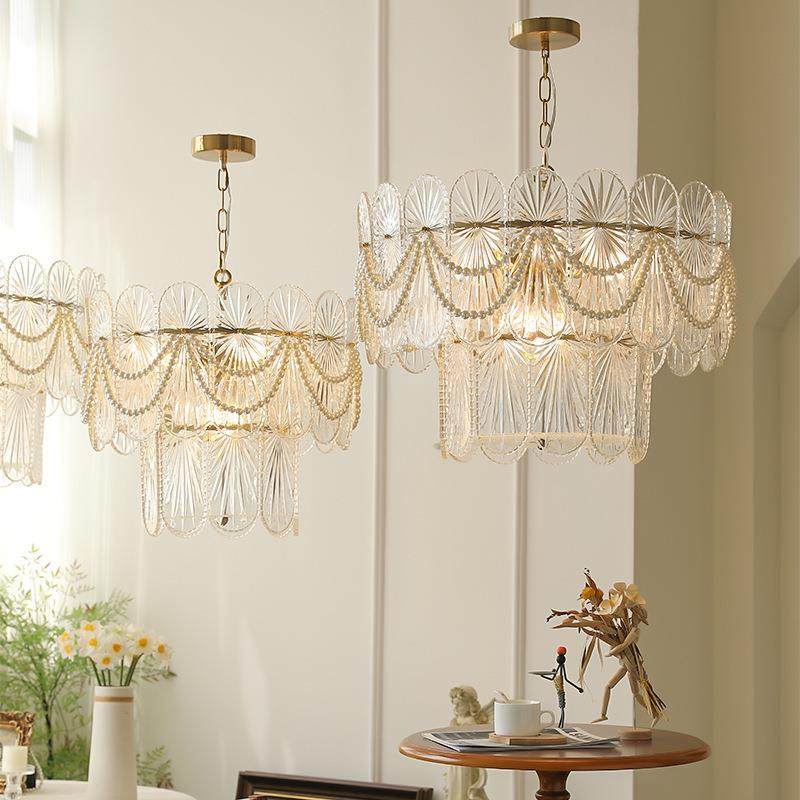 法式轻奢客吊灯复古宫廷水晶珍卧风室书房餐厅厅奶油珠护777眼灯,家装灯饰光源,智能吊灯,淘宝优惠券,粉丝福利购,淘宝优惠卷
