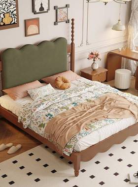 北美AHF红橡实木床.8米榫双人1床约现代简全实木卯主卧床1.5米单