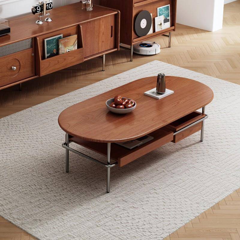 中古风樱桃木实木电视柜025新款客复厅家用小户MF--G117型落地柜