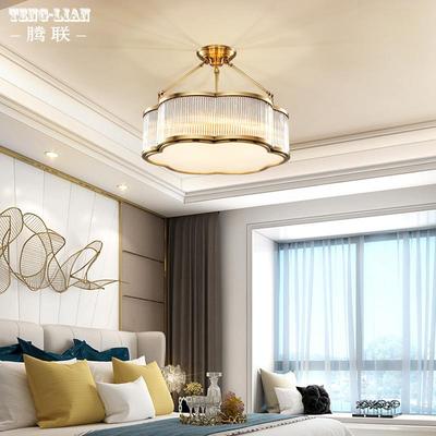美式简约X1477吸顶全吸铜卧室房间阳台顶灯复楼梯过道门式前吸顶
