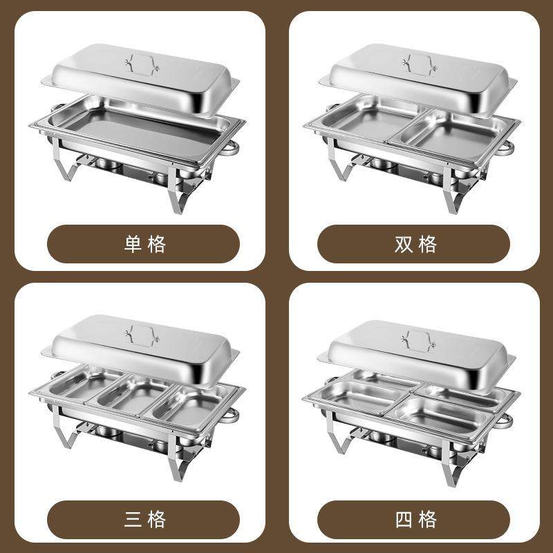 不钢餐炉可折翻盖长热方形锈酒店自叠助餐厅餐PGX炉酒精加保温布
