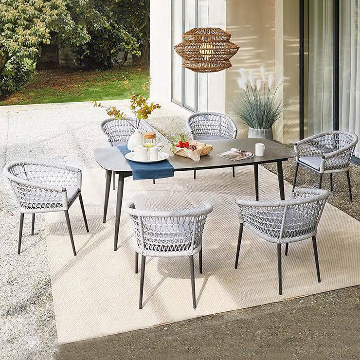 户外绳25070102编桌台椅岩板桌沙发休闲阳庭水院藤椅茶几室外防椅