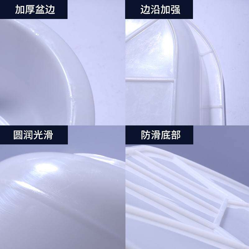 牛筋长盆塑料大盆长方形胶盆长型浴盆白色家用加厚水产养殖鱼