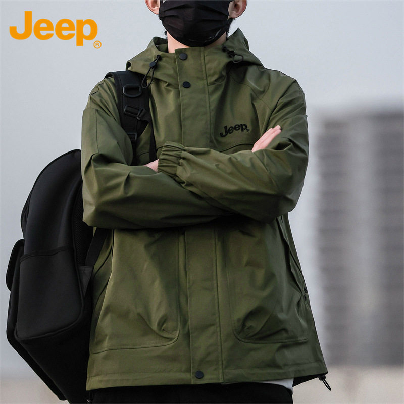 JEEP/吉普2025年秋季新款男士连帽夹克外套宽松休闲百搭上衣男装