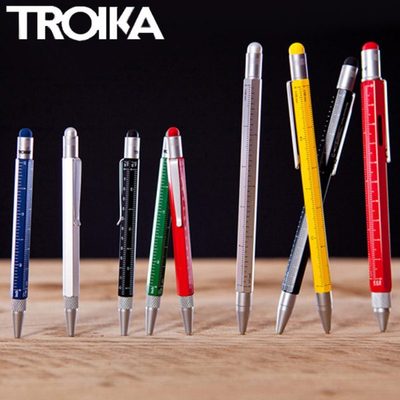 德国Troika多功能工具笔油性圆珠笔可换水性中性笔芯签字笔芯金属