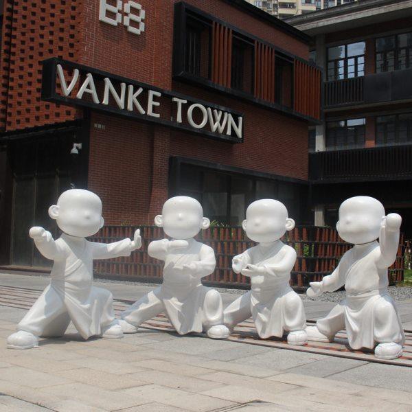 抽象功夫和尚雕塑公园林文化走廊学校广场人物摆件装饰品户外造景,家居饰品,户外/庭院摆件,淘宝优惠券,粉丝福利购,淘宝优惠卷