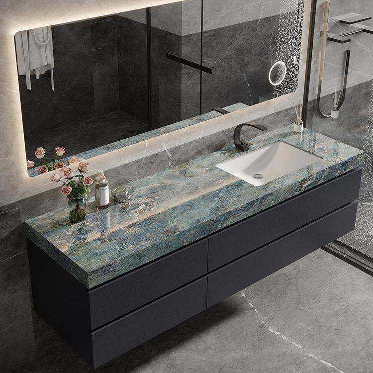 蓝加全桉木轻奢岩板浴室柜组合一体盆新款实木洗漱台洗脸洗手台盆,3C数码配件,其它配件,淘宝优惠券,粉丝福利购,淘宝优惠卷