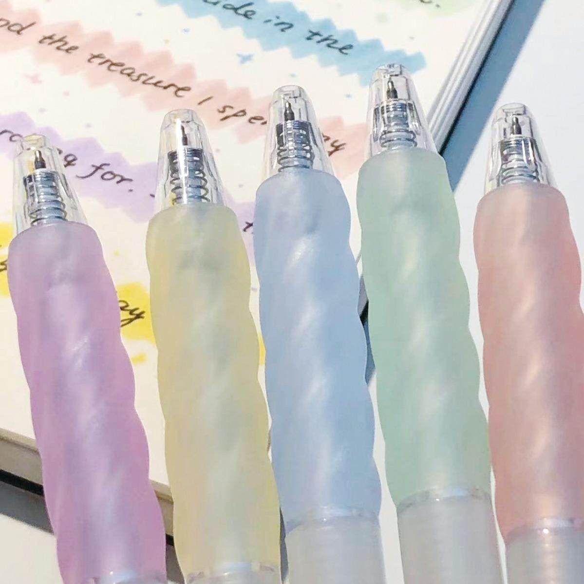 集物社按动中性笔ST笔头黑色速干奇迹幻彩9261刷题笔按动笔补色装