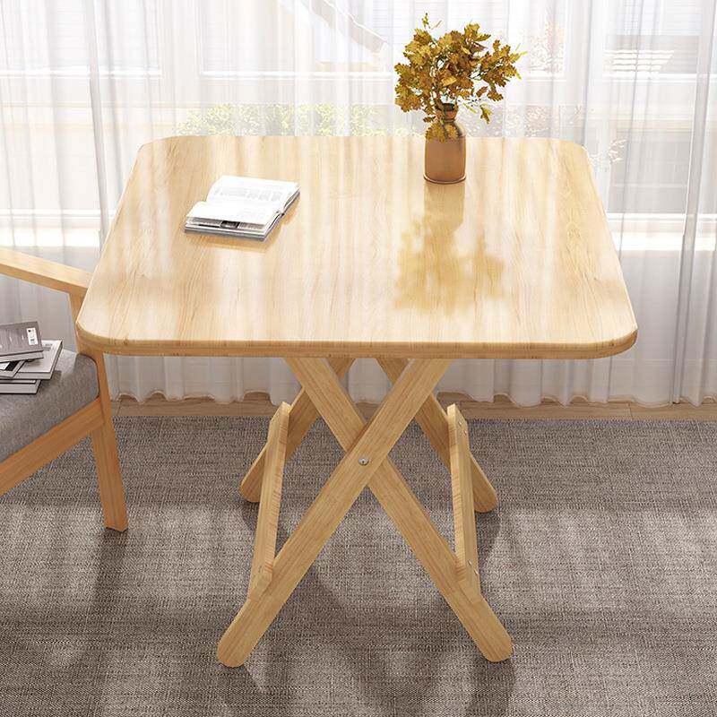 实木可折叠桌子餐桌家用小户型方桌简易摆摊折叠桌打牌四方桌圆桌