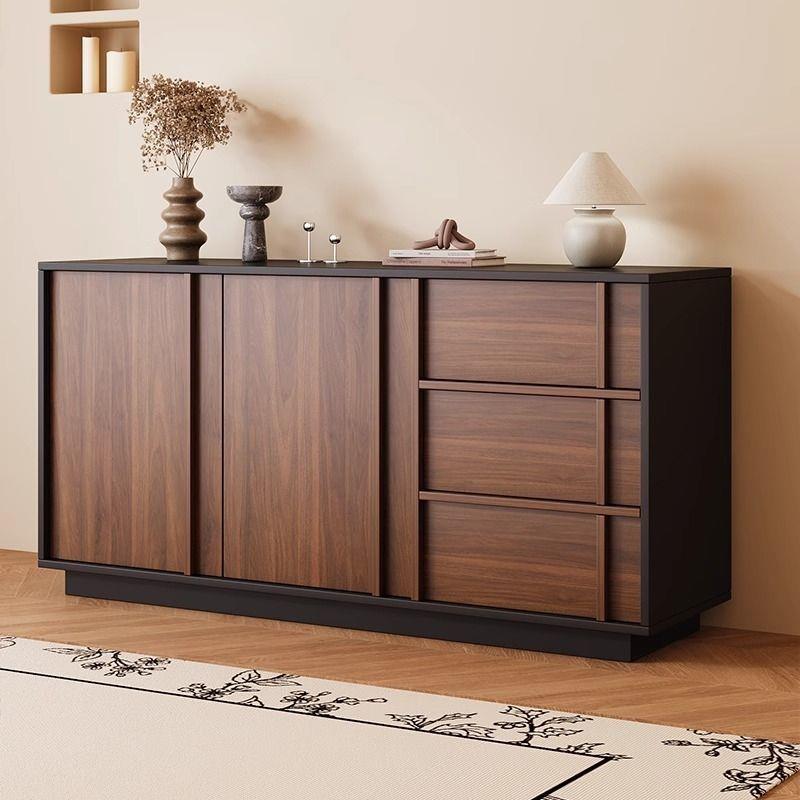 中古风餐边柜靠墙储物柜厨柜整体成品橱柜客厅实木斗柜茶水柜