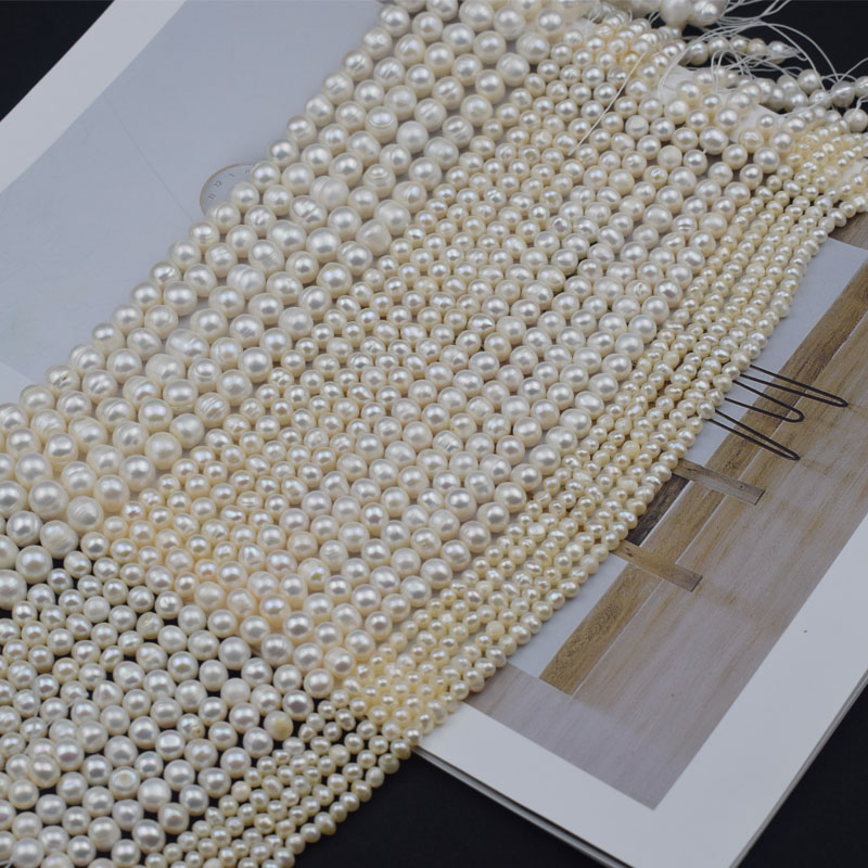 天然淡水珍珠diy耳饰吊坠项链挂坠发夹手链毛衣T链珠散珠带孔配饰