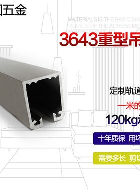 顶固 静音防尘重型木门移门吊轮吊轨重型滑轨道配3643吊轨道