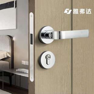 鋅合金靜音鎖具直銷通用型木門鎖廠家 室內(nèi)門鎖臥室金色分體鎖