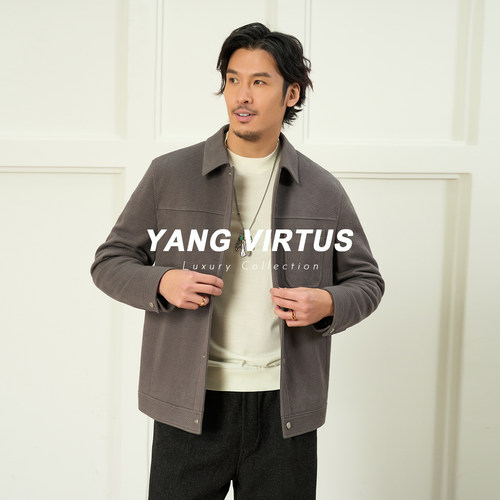 黑科技气凝胶填充羊毛混纺男夹克