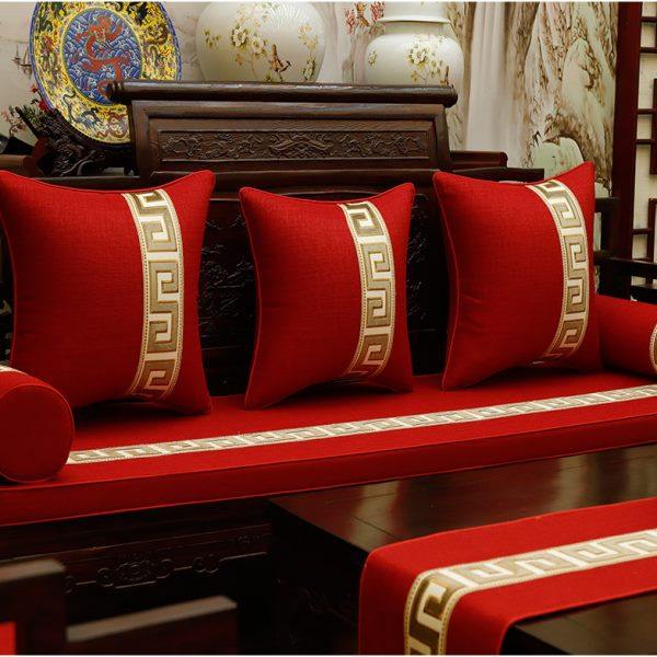 红木沙发坐垫新中式实木沙发垫家具坐垫套罩棉麻四季加厚轻奢防滑,居家布艺,沙发垫,淘宝优惠券,粉丝福利购,淘宝优惠卷