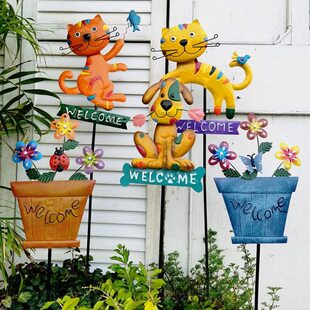 户外铁艺花插牌一楼花园装饰摆件民宿露天阳台布置网红庭院造景