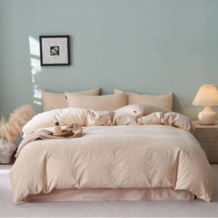 25年新款 秋冬全棉染色提花四件套沄梦系列床上用品四件套床单被套