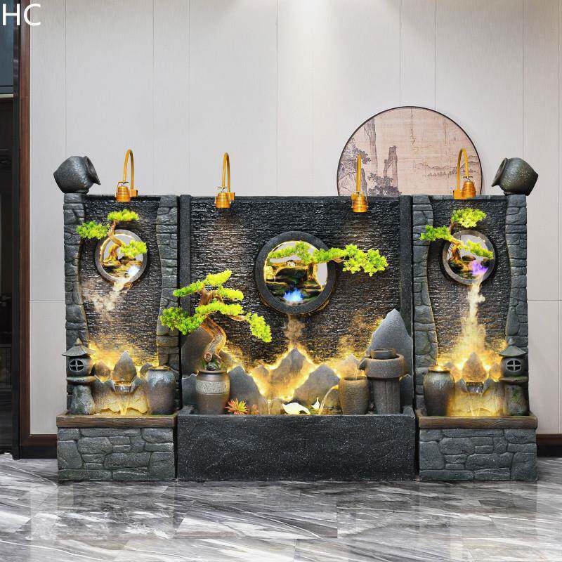 厂家直销喷泉水幕墙屏风客厅办公室庭院流水酒店假山别墅景观摆件