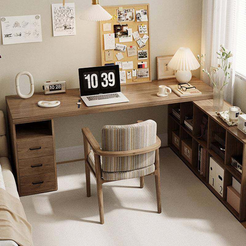 家用实木L型书桌书柜转角电脑桌学生学习桌卧室工作台写字柜,3C数码配件,其它配件,淘宝优惠券,粉丝福利购,淘宝优惠卷
